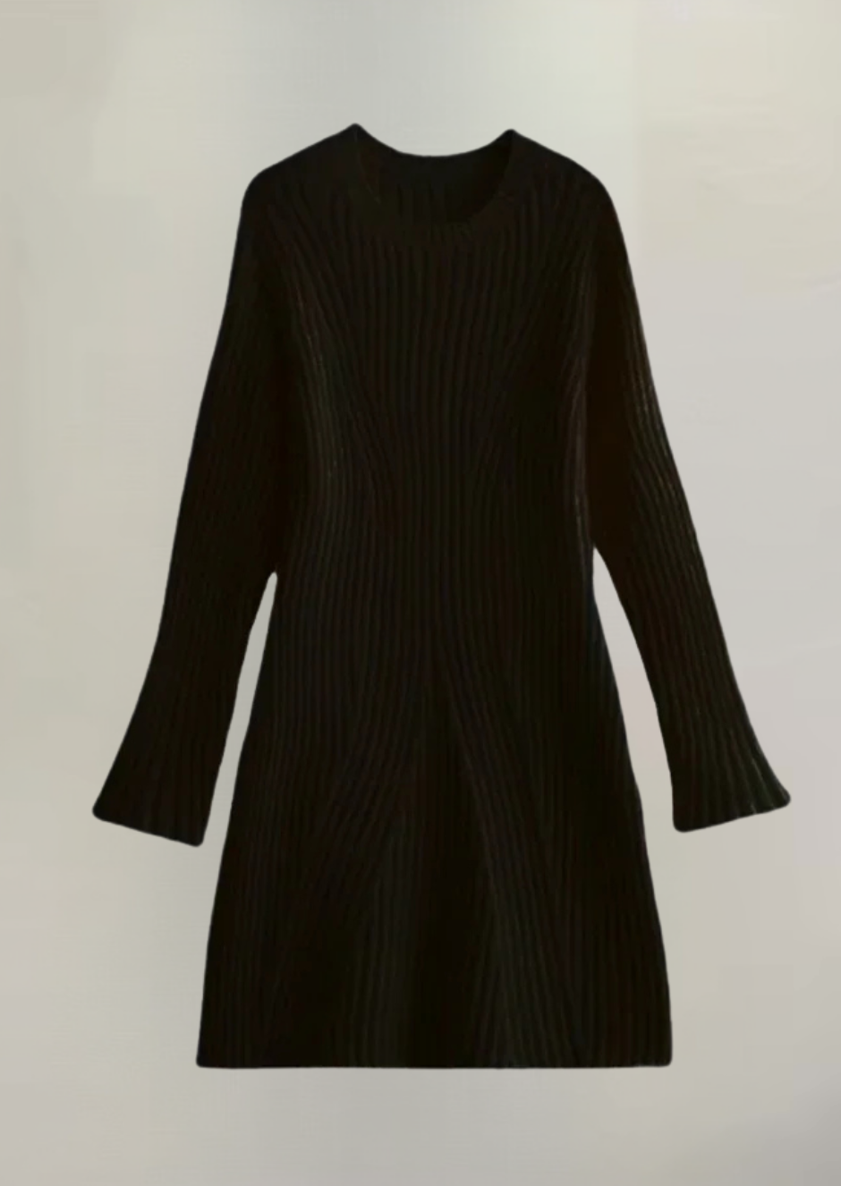 Dames Gebreide Jurk – Rib Knit Jurk Elegant