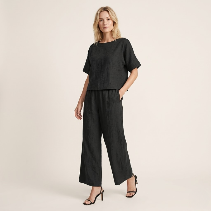 Nova – Co-ord Set Dames Zomer Broekpak Dames Loungewear Set Wijde Broek