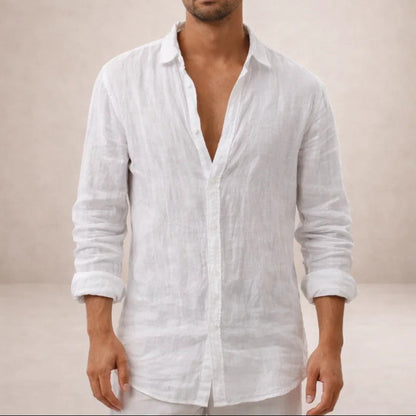 Finn – Linnen Hemd Heren Zomer Casual Overhemd Heren Luchtig Shirt