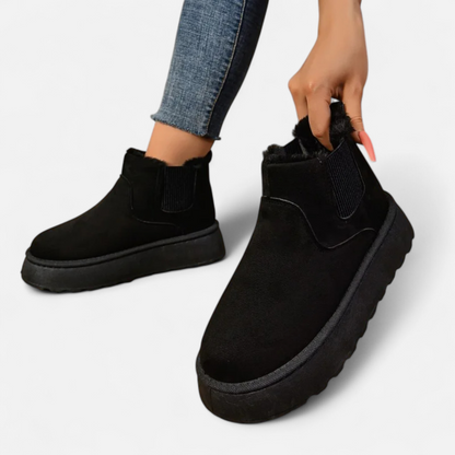 Dames Zachte Enkellaarsjes Winter – Warme Boots Dames Met Voering Plateauzool