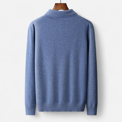 Heren Polo Trui – Lichtgewicht Herentrui Met Polokraag Slim Fit