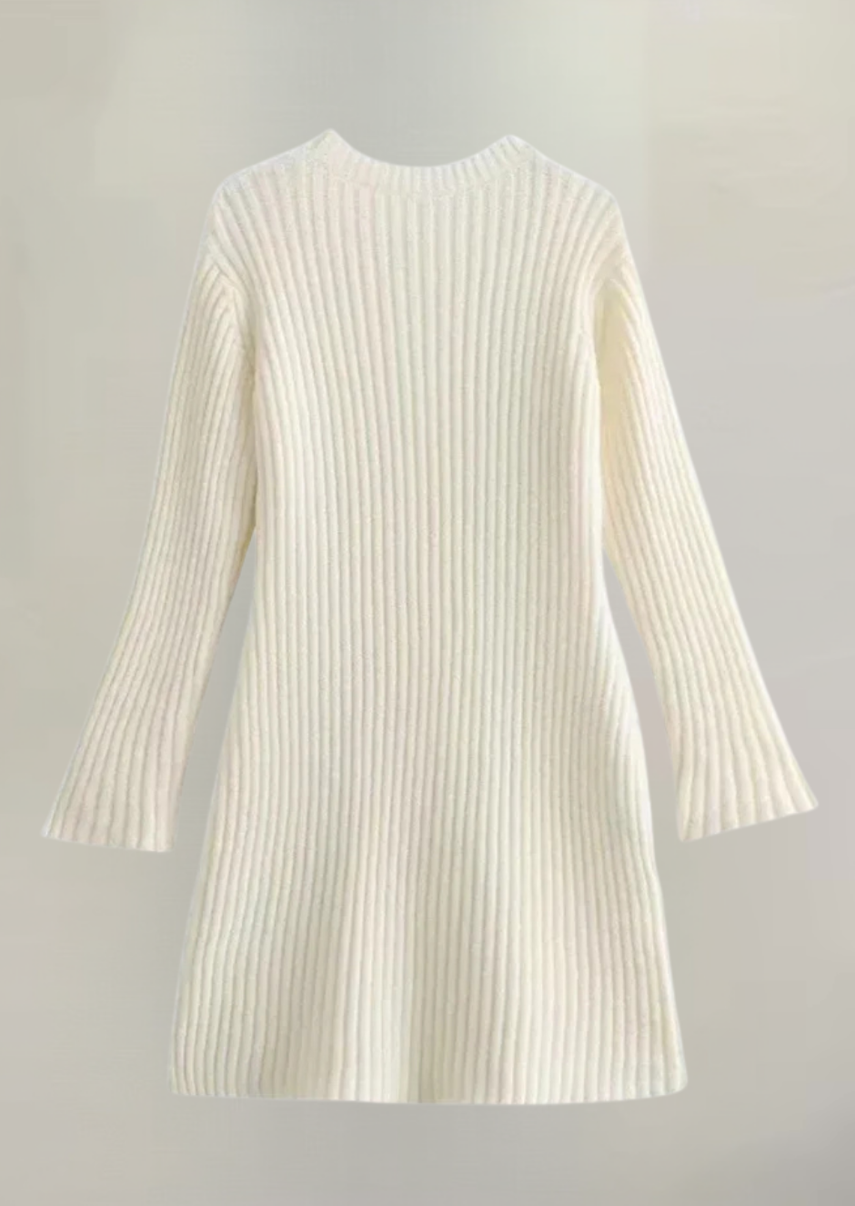 Dames Gebreide Jurk – Rib Knit Jurk Elegant