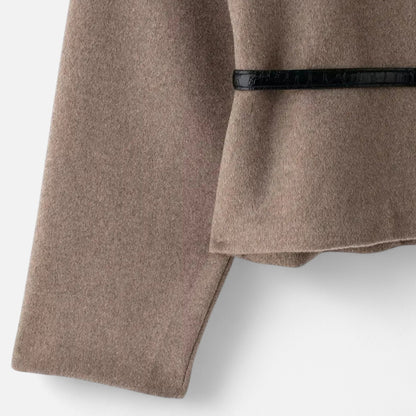 Dames Wikkeljas – Elegante Wrap-Coat Met Ceintuur
