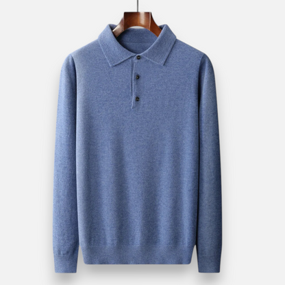 Heren Polo Trui – Lichtgewicht Herentrui Met Polokraag Slim Fit