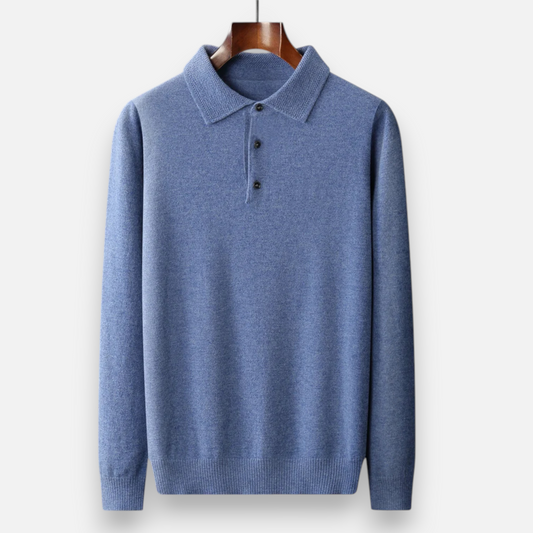 Heren Polo Trui – Lichtgewicht Herentrui Met Polokraag Slim Fit