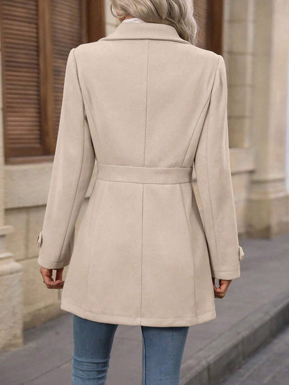 Dames Trenchcoat Getailleerd met Ceintuur - Klassieke Reverskraag Tussenseizoensjas