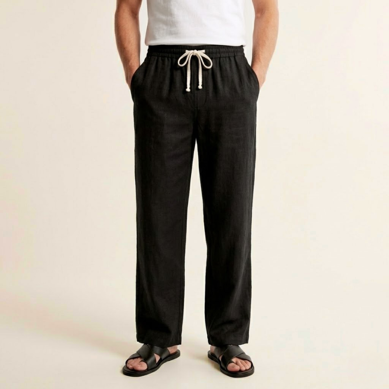 Cas – Linnen Broek Heren Zomer Luchtige Broek Heren Strandbroek Casual
