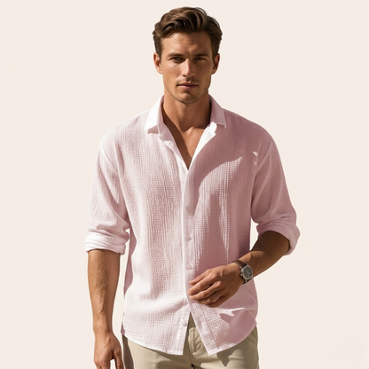 Jules – Heren Overhemd Katoen Casual Overhemd Heren Old Money Shirt Zomer