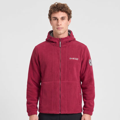 Heren Winddicht Fleece Jack met Capuchon - Gevoerd Fleecevest met Rits