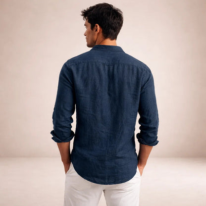 Finn – Linnen Hemd Heren Zomer Casual Overhemd Heren Luchtig Shirt