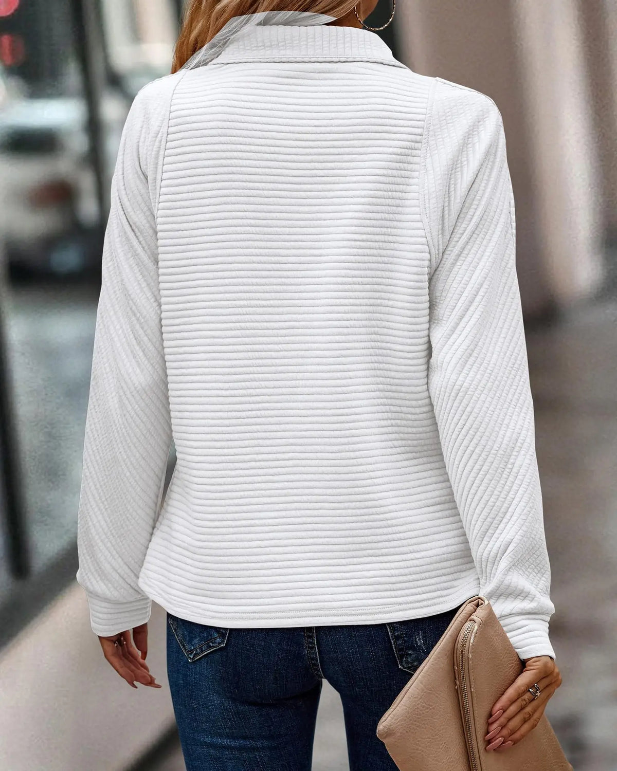 Dames Sweater Met Col – Elegante Coltrui Dames Met Ritssluiting Warm Casual & Stylish