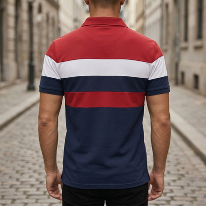 Heren Polo Shirt Korte Mouw Colorblock Poloshirt Casual