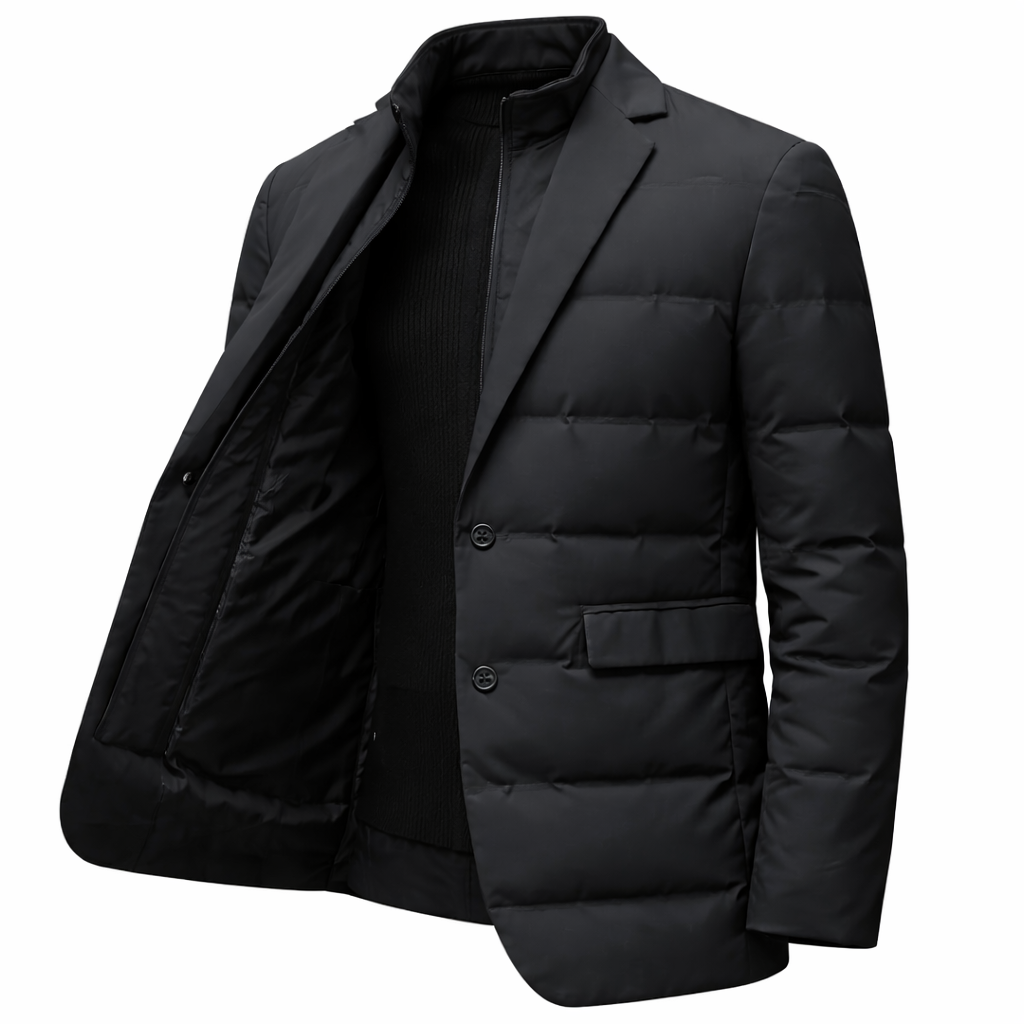 Heren Gewatteerde Jas - Blazer-Look Slim Fit