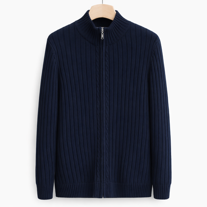 Heren Vest met Rits - Opstaande Kraag Slim Fit