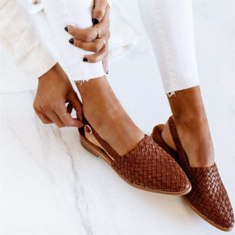 Vera – Gevlochten Slingbacks Dames Zomer Sandalen Dames Elegante Schoenen