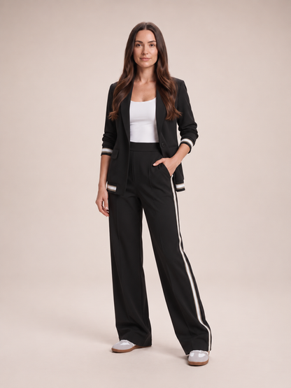 Dames Broekpak met Blazer en Wijde Broek