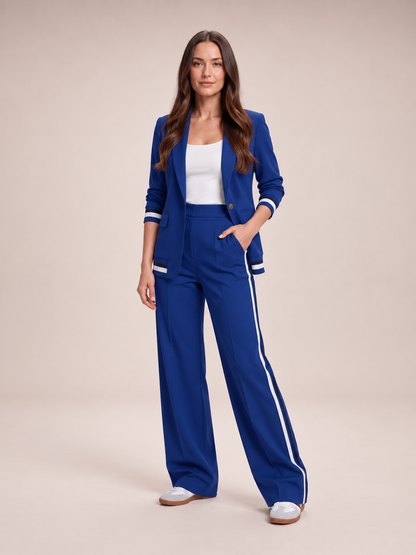 Dames Broekpak met Blazer en Wijde Broek