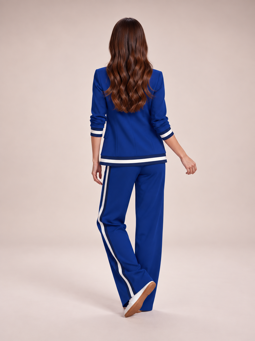 Dames Broekpak met Blazer en Wijde Broek