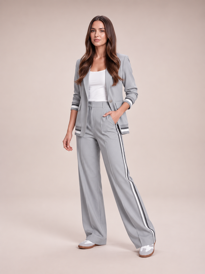Dames Broekpak met Blazer en Wijde Broek