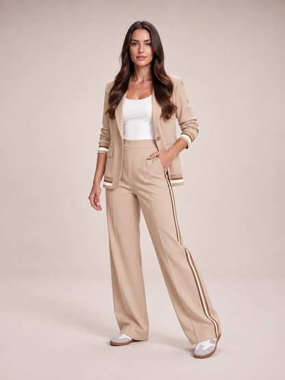 Dames Broekpak met Blazer en Wijde Broek