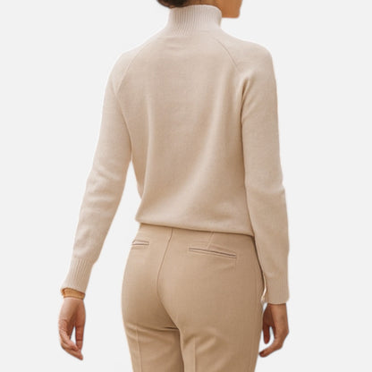 Dames Mock Neck Trui – Warm Elegant Winter