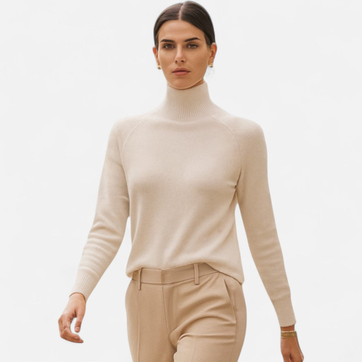 Dames Mock Neck Trui – Warm Elegant Winter