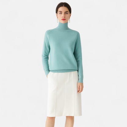 Dames Mock Neck Trui – Warm Elegant Winter
