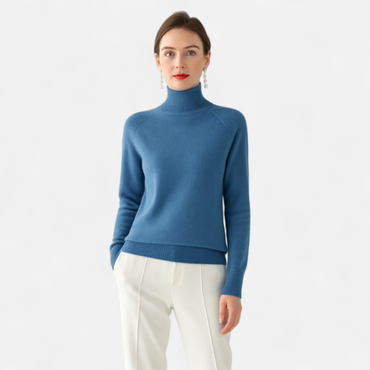 Dames Mock Neck Trui – Warm Elegant Winter