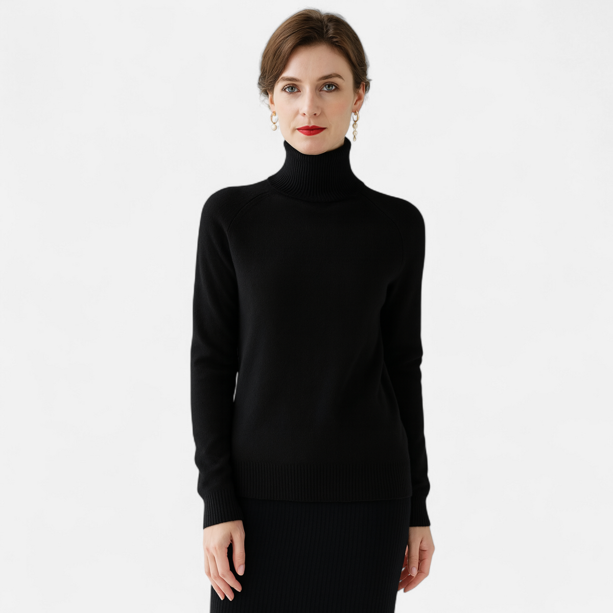Dames Mock Neck Trui – Warm Elegant Winter