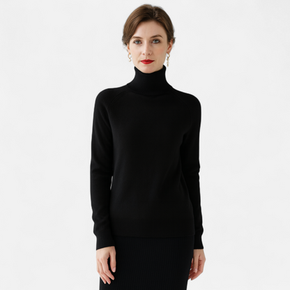 Dames Mock Neck Trui – Warm Elegant Winter