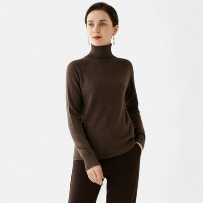 Dames Mock Neck Trui – Warm Elegant Winter