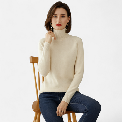 Dames Mock Neck Trui – Warm Elegant Winter