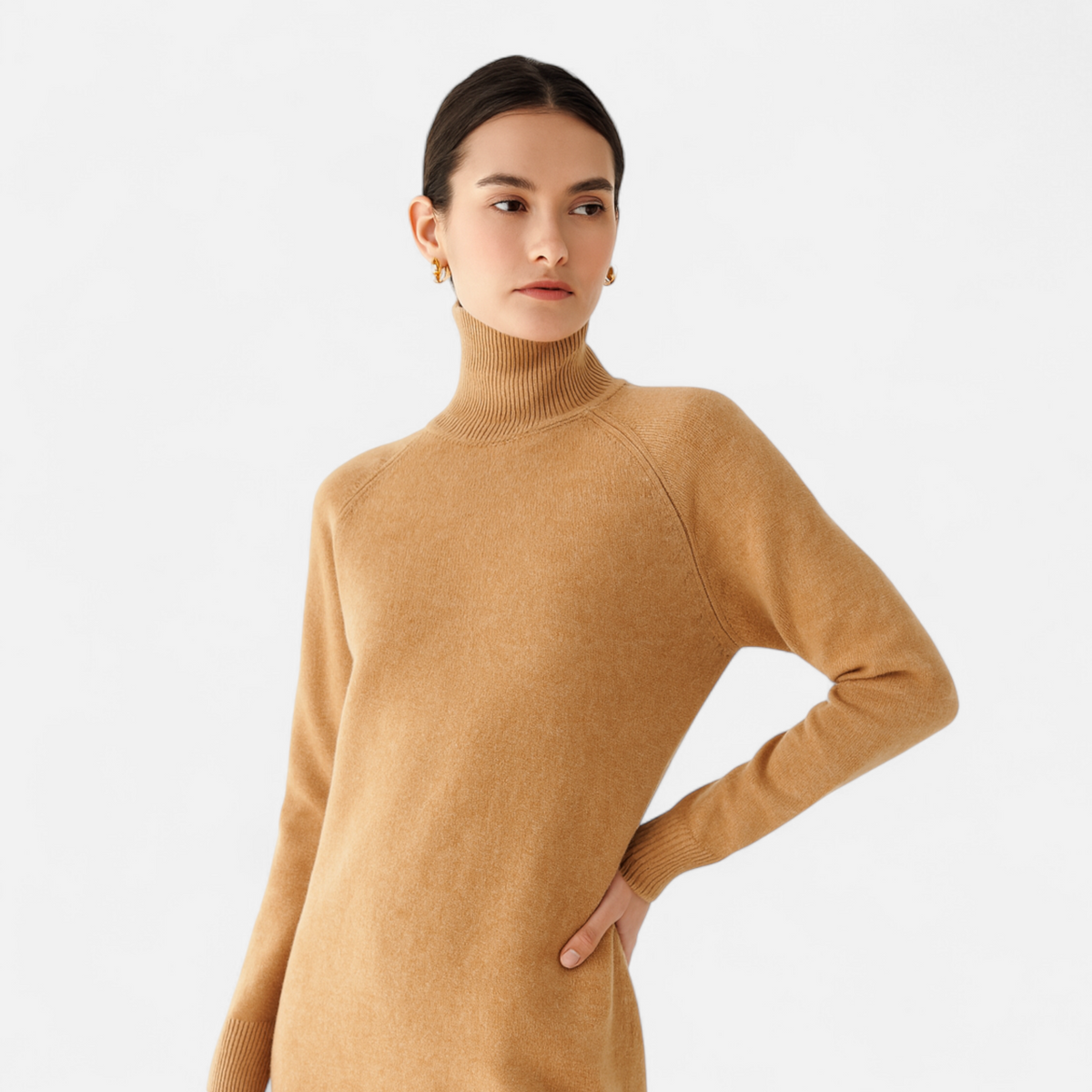 Dames Mock Neck Trui – Warm Elegant Winter