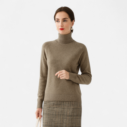 Dames Mock Neck Trui – Warm Elegant Winter