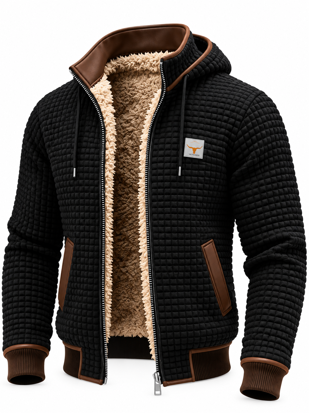 Heren Winddicht Fleece Jack met Capuchon
