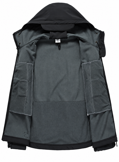 Heren Winddichte Outdoor Jas met Fleecevoering