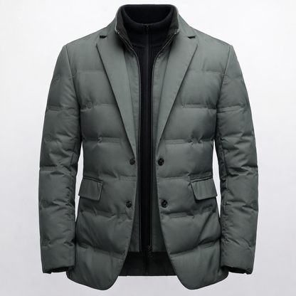 Heren Gewatteerde Jas - Blazer-Look Slim Fit