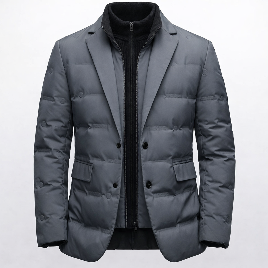 Heren Gewatteerde Jas - Blazer-Look Slim Fit