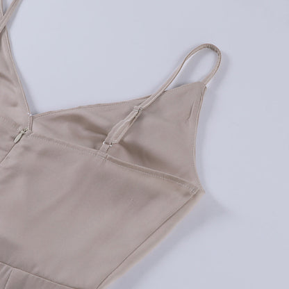 Selvaya – Dames Avondjurk Lang Split Elegante Pasvorm Zachte Stijl