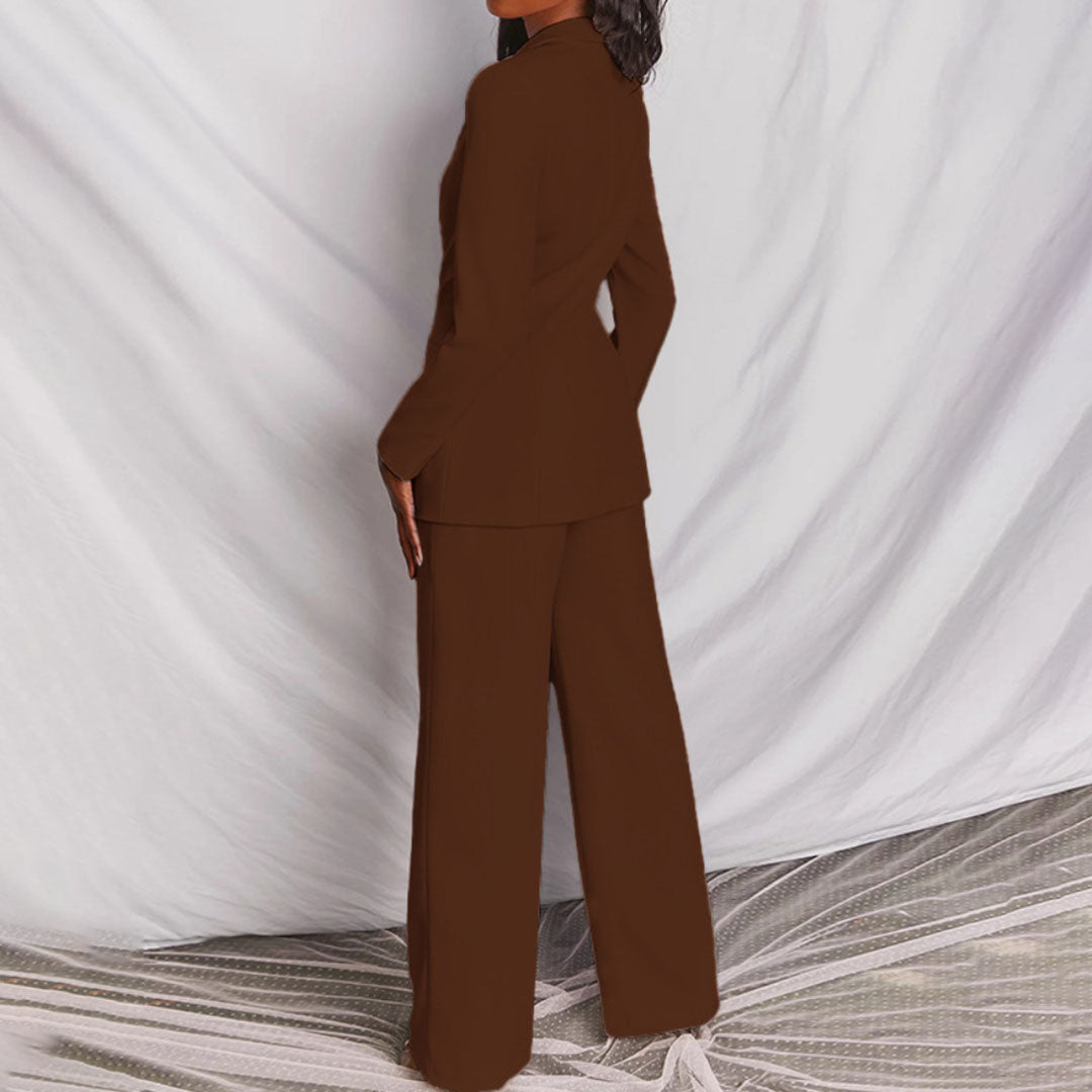 Alessandra – Dames Blazer & Pantalon Set Met Slank Silhouet en Tijdloze Businesslook