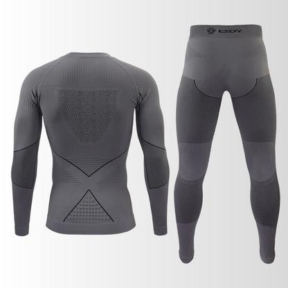 Heren Thermo Ondergoed Set Naadloos - Thermoshirt en Thermobroek, Skiondergoed