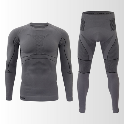 Heren Thermo Ondergoed Set Naadloos - Thermoshirt en Thermobroek, Skiondergoed