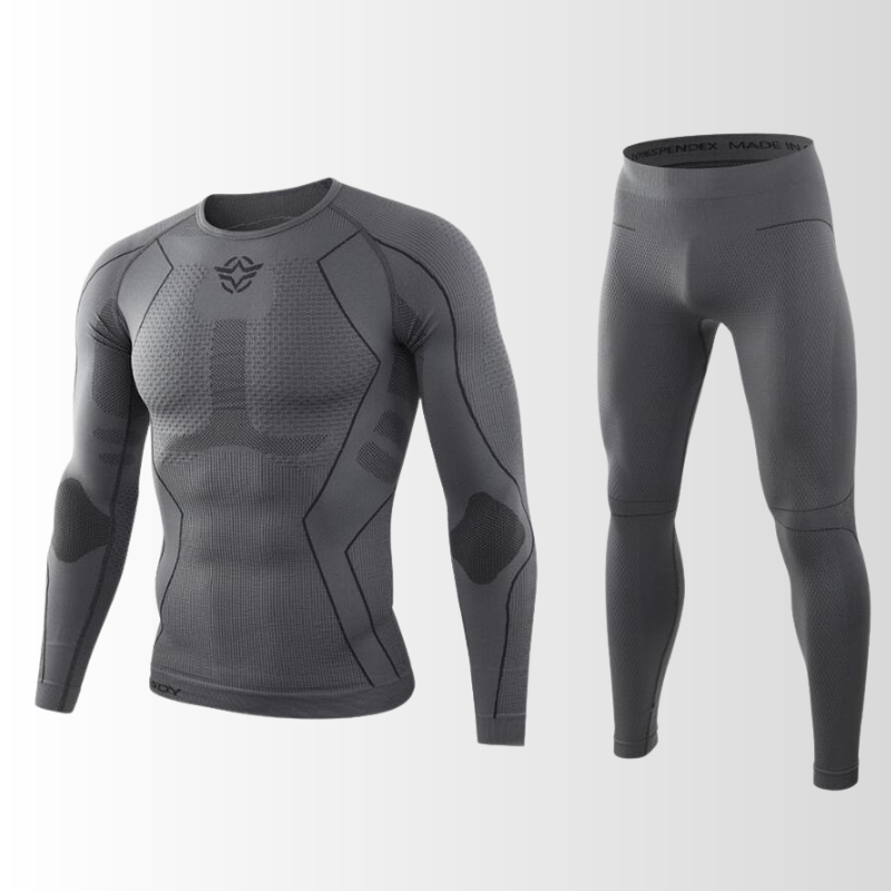 Heren Thermo Ondergoed Set Naadloos - Thermoshirt en Thermobroek, Skiondergoed