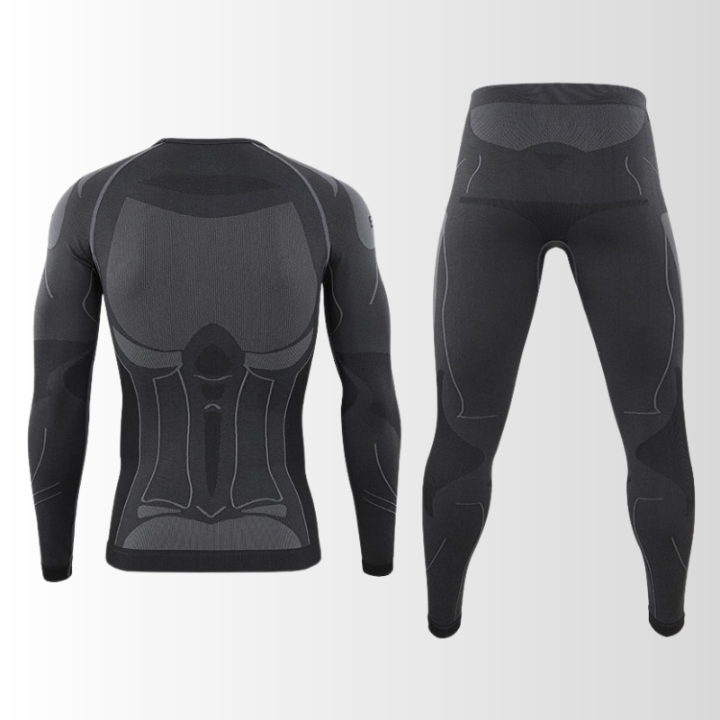 Heren Thermo Ondergoed Set Naadloos - Thermoshirt en Thermobroek, Skiondergoed