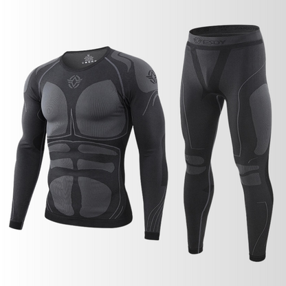 Heren Thermo Ondergoed Set Naadloos - Thermoshirt en Thermobroek, Skiondergoed