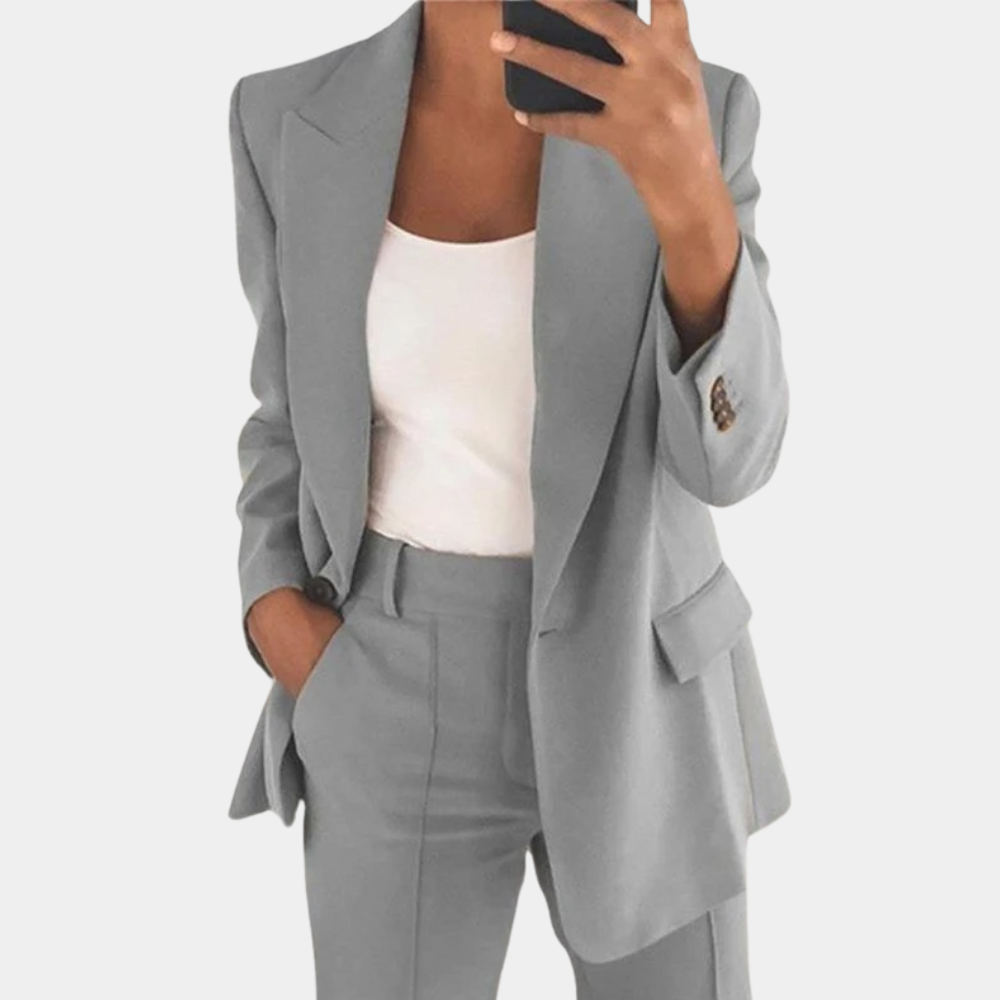 Dames Blazer Set – Net Pak Met Reverskraag & Comfortabele Pasvorm