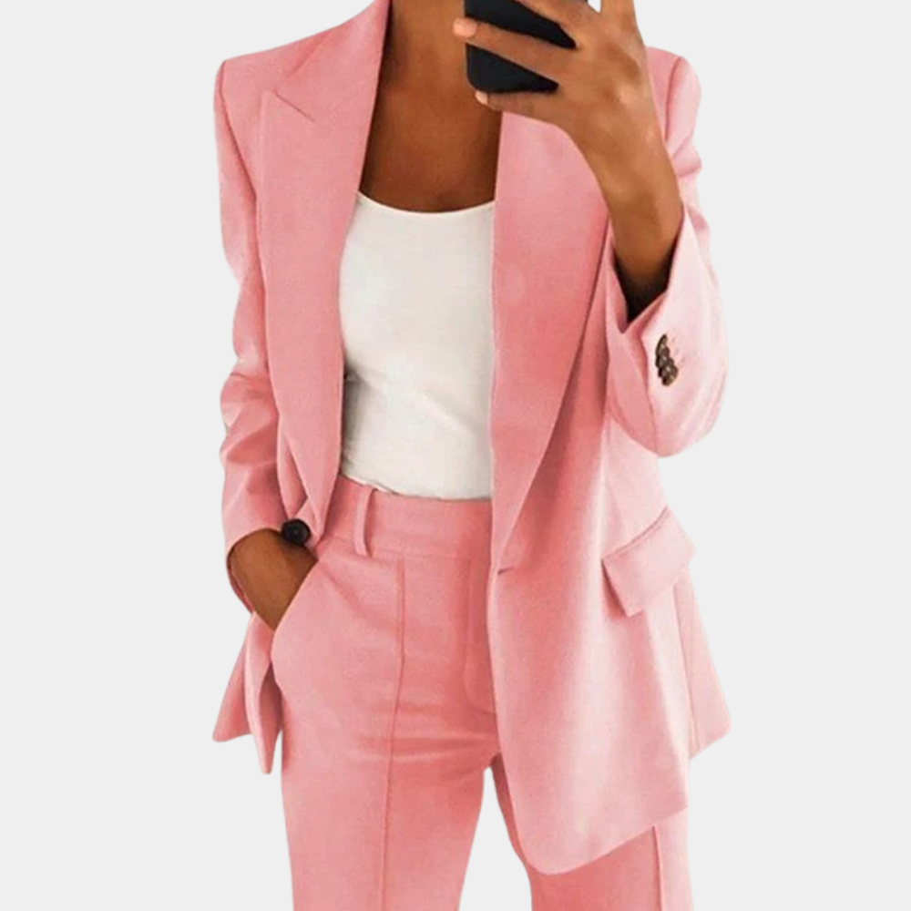 Dames Blazer Set – Net Pak Met Reverskraag & Comfortabele Pasvorm