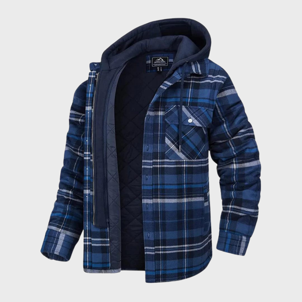 Raval – Heren Geruite Winterjas Comfortabel Ademend