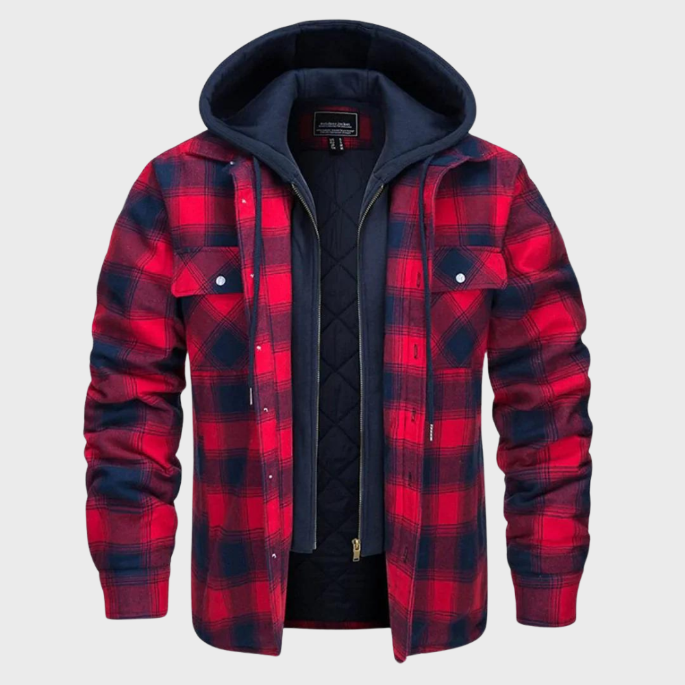 Raval – Heren Geruite Winterjas Comfortabel Ademend