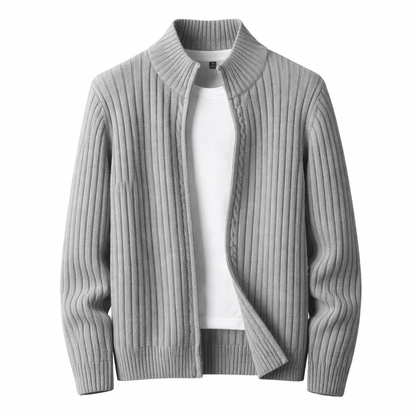 Heren Vest met Rits - Opstaande Kraag Slim Fit